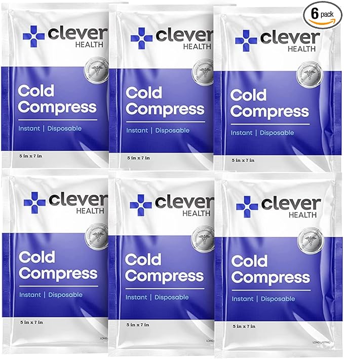 Instant Cold Pack | Disposable Ice Packs - Cold Therapy - for Injuries, Swelling, Inflammation, Muscle Strains, Sprains, Perfect for First aid Kit, Outdoor Activities, Athletes. 5x7 Inches, 6 Pack.