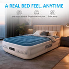 Twin Air Mattress with Built-in Pump,Fast & Easy Inflation/Deflation Inflatable Mattress, Foldable Blow Up Mattress with Storage Bag, Inflatable Bed for Home, Camping & Guests