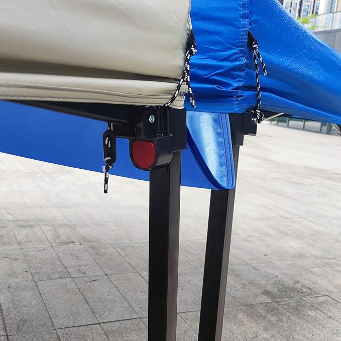 10 Ft Canopy Rain Gutter for Pop Up Canopy, Tent Accessories for Rains, Drainage on Both Sides of Canopy Gutter(Blue)