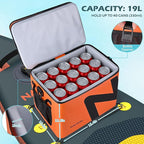 Cooler Bag, Large 5-Layer Leakproof Insulated Cooler with Bottle Opener, Removable Inner Liner Cooler Bag for Travel, Camping, Picnic, Paddle Board