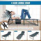 Big RED Camping Sleeping Cot,5-Position Folding Cot,Lounge Chair with Mattress,Folding Sleeping Cot,Camping Cots for Adults