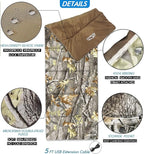 Heated Sleeping Bag pad, 3 Adjustable Temperature Levels, Operated by 5V/2A USB Power Supply(A-Woods, 76" x 24")