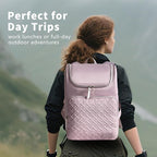 Cooler Backpack Insulated Leak Proof 33 Cans, Waterproof Hiking Backpack Cooler Soft Cooler Bag Lunch Backpack for Women Picnic Camping, Purple