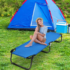 Giantex 2-Pack Folding Camping Cot for Adults, Portable Sleeping Cot Bed with 600D Oxford Fabric, Heavy Duty Frame, 350Lbs Capacity, 1-Step Use, Outdoor Lounge Chair for Sleepover Hiking, Home Office