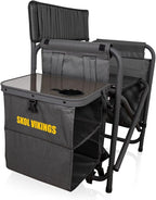 Picnic TIME NFL Unisex-Adult NFL Fusion Camping Chair with Side Table and Soft Cooler, Beach Chair for Adults, Lawn Chair
