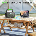 Portable Power Station 500W(Peak 1000W) EBL, 519Wh Outdoor Solar Generator with 2 AC(110V) Outlets, 10 Ports Powerhouse with USB-C PD Fast Charging for Travel, RV Camping Off-Grid Living Emergency