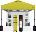 Best Choice Products 10x10ft Pop Up Canopy Tent with Sidewall, 1 Person 1 Minute Set Up, Carry Case, 4 Weight Bags - Yellow
