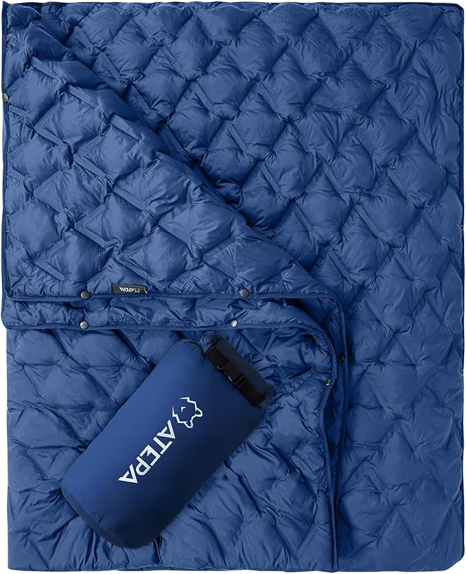 ATEPA Wearable Sleeping Bag, Recycled Warm Winter Camping Blanket Wearable Poncho for Outdoor, Stadium Sports Women Men