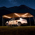 VEVOR 270 Degree Awning with Bulit-in LED Lights, 133 sq.ft Driver Side Vehicle Awning, Waterproof UV50+ Car Side Awnings, All-Weather Free-Standing Overland Awnings Car Shelter for SUV Truck Camping