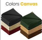 PROTARP Heavy Duty 14 OZ Water Resistant Canvas Tarp, UV Resistant Tarpaulin Cover with Rustproof Brass Grommets, Multipurpose for Canopy, Roof, Camping, Woodpile (Brown 20'X24')