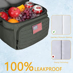 Portable Insulated Cooler Bag, Leakproof Soft-Sided Lunch Bag,8mm Insulation Keeps Cool 16+ for Camping, Beach, Picnics