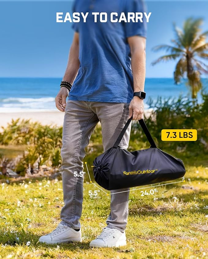 FanttikOutdoor Zeta V11 Pro Camping Table, Portable & Lightweight Folding Roll Up Table with Carry Bag, Ideal for Camping, BBQ, Picnic, Party, Outdoor Dining, Medium