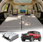 Car Bed for Ford Bronco, Foldable Non-Inflatable Memory Foam Camping Mattress, Thickened Portable SUV Trunk Sleeping Pad, Air Mattress Upgrade for Camping & Travel Essentials, With Storage Bag, Gray