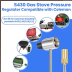 Zookpr 5430 Gas Stove Pressure Regulator Compatible with Coleman, Camp Chef, Fold N Go and Stansport Stoves, Propane Regulator Tube Replacement for 1LB Propane Cylinder, Maintain Stable Gas Pressure