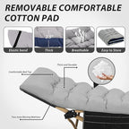 Folding Camping Cot for Sleeping, Portable Cots for Adults, Heavy Duty Cot Bed 550LBS(Max Load), Extra Wider Cots with Large Pocket for Outdoor, Office, Beach