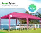 Quictent 10x20 Pop up Canopy Without Sidewalls Easy up Canopy Tent Instant Shelter with Windows for Outdoor Event Party
