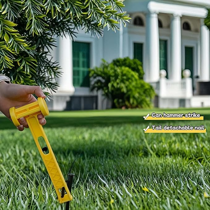 Ultralight PE Camping Hammer with Stake Puller Hole, Multifunctional Portable Tool for Tent Stakes, Comfort Grip, Durable No Scratch Design-Tool for Hiking, Mountaineering, Beach
