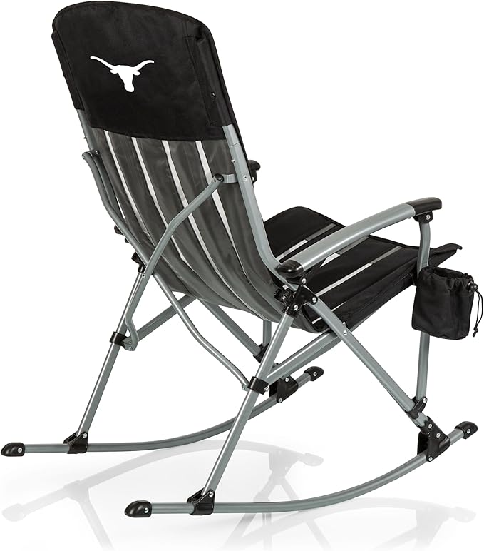 Picnic TIME NCAA Unisex-Adult NCAA Outdoor Rocking Camp Chair, XL Heavy Duty Camping Chair for Adults