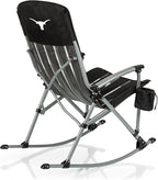 Picnic TIME NCAA Unisex-Adult NCAA Outdoor Rocking Camp Chair, XL Heavy Duty Camping Chair for Adults