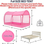 LEEDOR® Bed Tent Dream Tents Bed Canopy Shelter Cabin Indoor Privacy Warm Breathable Pop Up Twin/Full/Queen for Kids and Adult Patent Pending(Mattress Not Included)