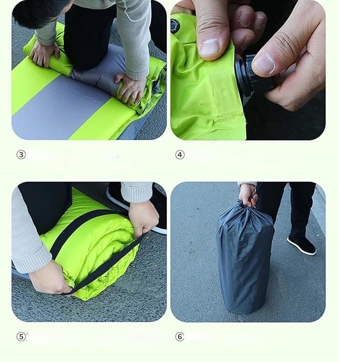SUV Car Inflatable Mattress, Automatic Inflatable Camping Mattress, PVC Fiber Air Mattress, Car Travel Sleeping Mat, Outdoor Camping Inflatable Mattress (Blue)