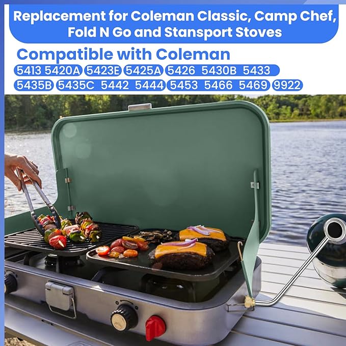 Zookpr 5430 Gas Stove Pressure Regulator Compatible with Coleman, Camp Chef, Fold N Go and Stansport Stoves, Propane Regulator Tube Replacement for 1LB Propane Cylinder, Maintain Stable Gas Pressure