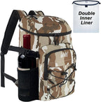 WOLT Cooler Backpack,24 Cans Insulated Backpack Cooler Leakproof,Lightweight Soft Cooler Bag,Camping Cooler,Large Capacity Beach Cooler,Waterproof Travel Cooler Lunch Backpack for Hiking