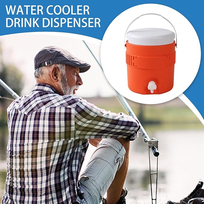 Sports Cooler Water Beverage Dispenser, 3.8L Insulated Drink Cooler Dispenser with Spout, Portable Water Jugs for Outdoor Events, Camping, Party, Sports