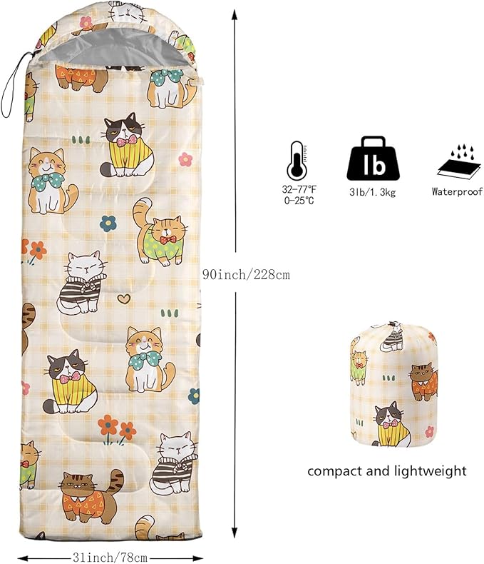 Kids Sleeping Bag for Boys Girls,Basketball Print-Lightweight Warm Portable Outdoor Indoor-Waterproof Cold Weather Resistant Sleeping Bag for Camping Hiking