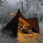 Hot Tents Outdoor Tents Teepee with Stove Hole Waterproof Family Pyramid Tent Camping Backpacking Hiking Mountaineering Heated Shelter