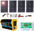 100W Monocrystalline Solar Panel Kit with Lightweight Inverter for RV, Camping, and Boat(Black,100W)