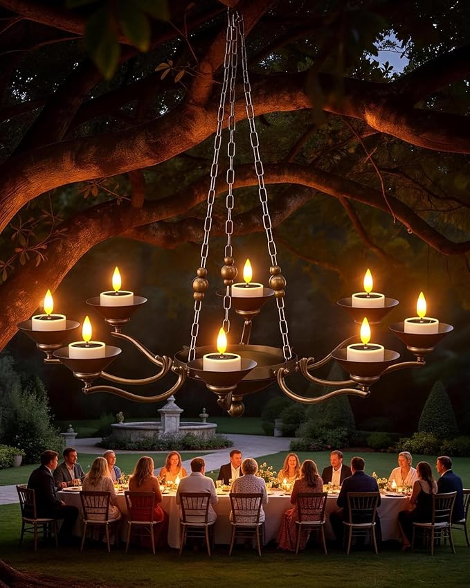 SoulBay Solar Tea Lights Outdoor Waterproof, 6 Pack Small Flameless Flickering Small Bright LED Candles Lights with Dusk to Dawn Sensor for Lanterns Window Chandelier Garden Patio Deck Décor