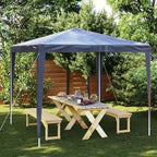 Large Outdoor Party Tent 25x25 ft, Blue Polyethylene with Iron Frame for Shade and Shelter, UV Resistant Water Resistant Materials, Easy Assembly for Events and Gatherings