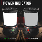 COAST EAL40R 2500 Lumen Rechargeable Emergency Camping Lantern with Red Flashing Mode, Carabiner, Diffuser, Foldeable Handle, Moonglow™ Low Mode, Illuminated Power Button, USB-C Power Bank