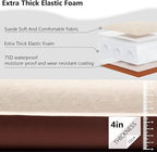 C·WILDYFIELD 4 INCH Thick Self Inflating Sleeping Pad with 9 R Value, Foam Camping Mattress, Ultra Thick Comfort Camping Mattress, Inflatable Foam Camping Pad, Portable Comfortable Sleeping Pad