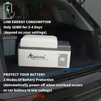 Alpicool C20 portable compressor fridge freezer 21Quart(20Liter) for car and home - 12V/24V DC and 110V AC