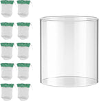 10 Pcs Propane Lantern Mantles with Lantern Globe Replacement Glass - Glass Globe Compatible with Coleman Fueled Lanterns, Propane Lantern Mantles Replacement Suitable for Outdoor Camping Lantern
