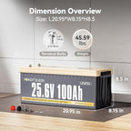 Power Queen 24V 100Ah LiFePO4 Battery, 100A BMS Protection, 4000-15000 Cycles, 2.56kW Load Power, 2.56kWh Deep Cycle Lithium Battery for Off-Grid Solar Power System, RV, 24V Trolling Motor
