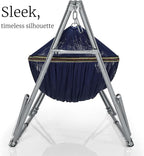 Tranquillo Adjustable Hammock Stand, Collapsible Camping Hammock, 650 lbs Capacity Deluxe Double Hammock Stand for 2 Persons, Portable Everywhere Easy Assembly Non-Slip and Noise-Free, Aegean