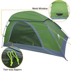 AYAMAYA 1 Person Tent for Backpacking - Lightweight Single Person Hiking Tent with Skylight & Waterproof Rainfly & Ground Vents, Easy Setup One Man Small Tent for Camping Backpacking Hiking