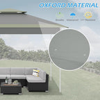 ECOTOUGE 11×11 Canopy Tent Instant Shelter Canopy with Carrying Roller Bag, Outdoor Party Gazebo with Waterproof and UV Resistant for Parties, Camping, Picnic, Grey-Green
