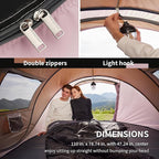 EchoSmile Instant Pop Up Camping Tent, 2/4/6 Person, Easy Setup Tent, Water Resistant Dome, Portable with Carry Bag