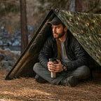 Arcturus XL Survival Tarp - Insulated Reflective Thermal Camping Tarp - 8.5' x 12' (Woodland Camo)