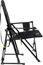 GCI Outdoor Comfort Pro Rocker Camping Chair | Portable Folding Rocking Chair with Durable Armrests & Drink Holder | Official Collegiate Licensed Sideline Sports Chair | USC Trojans