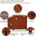 NettyPro Griddle Cover for Blackstone 28" Griddle with Single Shelf, Waterproof Heavy Duty 2 Burner Flat Top Gas Grill Cover 28 inch Cooking Station Camping, Brown