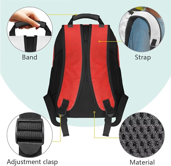 Backpack for Boys with Lunch Box Fire Engine Elementary School Backpack for Boys Large Capacity 4-in-1 Set for Primary Kids Casual Daypack Tote Bags