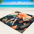Beach Blanket Waterproof Sandproof Beach Mat 79" X 83"/10'x9'for 2-8 Adults Quick Drying Outdoor Picnic Mat Beach Accessories for Travel, Camping, Hiking