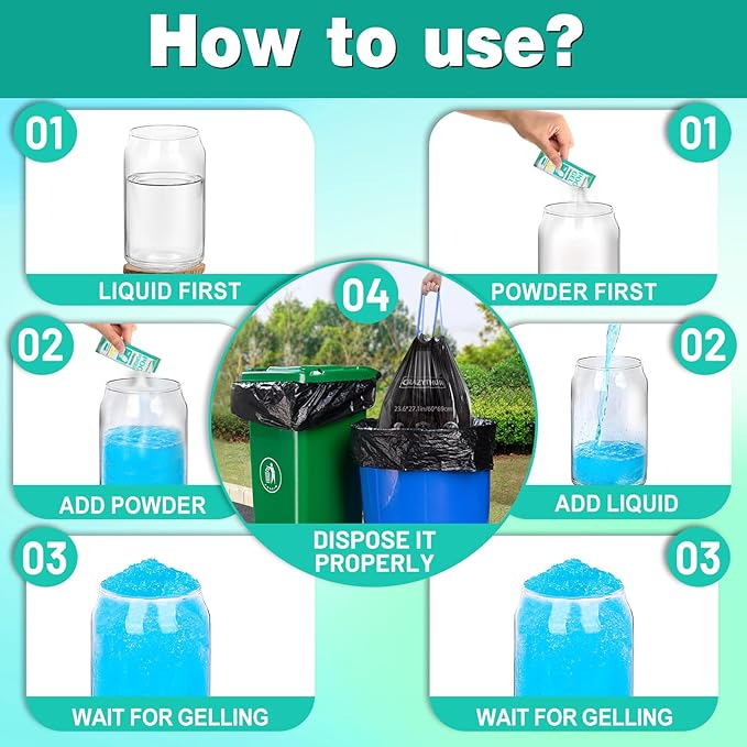 Portable Toilet Gel, Poo Powder for Portable Toilet, Camping Toilet Gel, Pee Powder, Portable Toilet Powder for Outdoor Camping and Hiking Toilet Gel Powder