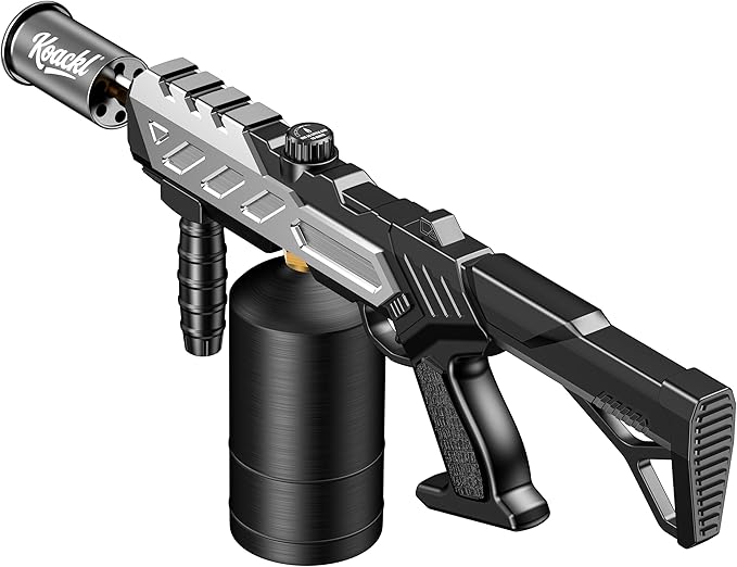 Powerful Propane Torch, Blow Torch with Adjustable Flame, Flamethrower Kitchen Torch Burner Gas Welding Kits for Grill, BBQ, Searing Steak, Camping & Charcoal Torch Lighter(Tank Not Included)