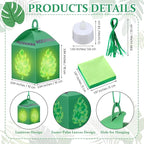Simgoing 12 Sets Palm Sunday Crafts with LED Candles Easter Palm Tissue Paper Lanterns Craft Kits Sunday School Decorations DIY Religious Holy Week Hanging Ornament for Easter Party Activities